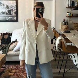 Re/Done Cream Blazer
